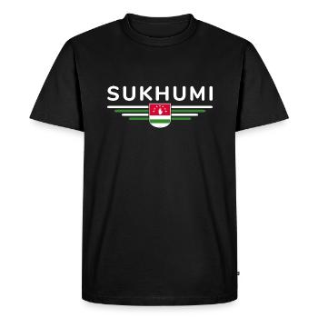 Sokhumi Design – A must for Abkhazia fans - Men's Premium Organic T-Shirt - black - Front - Nico (187cm)