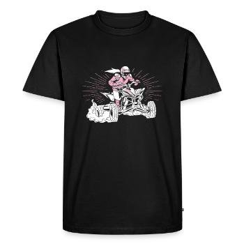 Quad - T-shirt Premium bio Homme - noir - Devant - Nico (187cm)