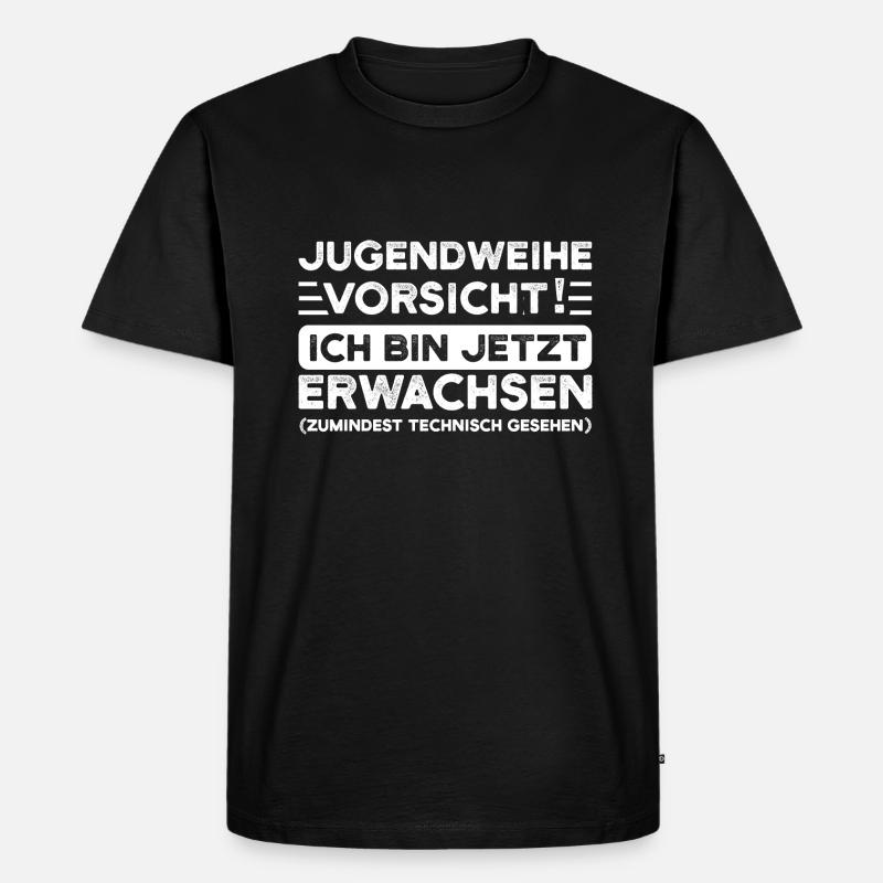 Jugendweihe Jugend Jugendfeier Geschenk - Männer Premium Bio T-Shirt - Schwarz