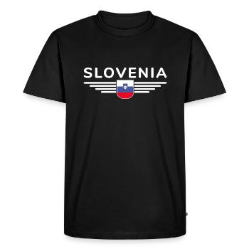 Design slovène élégant - T-shirt Premium bio Homme - noir - Devant - Nico (187cm)