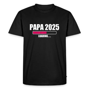 Papa 2025 - T-shirt Premium bio Homme - noir - Devant - Nico (187cm)