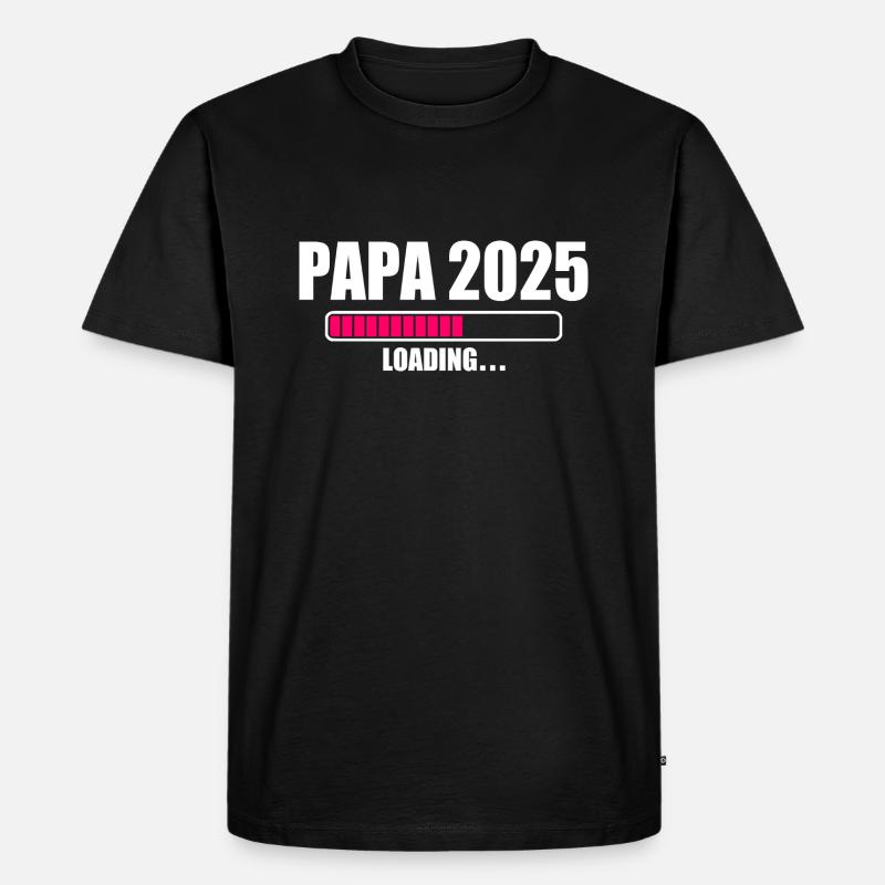 Papa 2025 - Männer Premium Bio T-Shirt - Schwarz