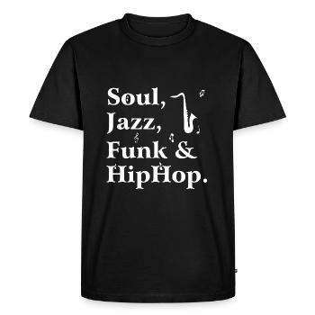 Soul Jazz Funk Dance Party - Men's Premium Organic T-Shirt - black - Front - Nico (187cm)