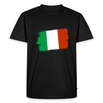 Drapeau italien vintage drapeau italien look usé - T-shirt Premium bio Homme - noir - Devant - Nico (187cm)