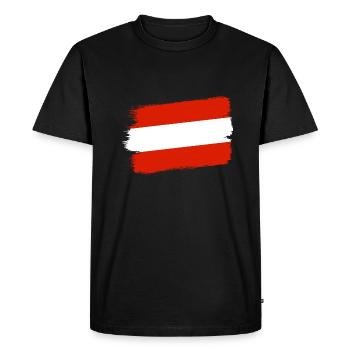 Austria Flag Austria Austrian Flag AT - Men's Premium Organic T-Shirt - black - Front - Nico (187cm)