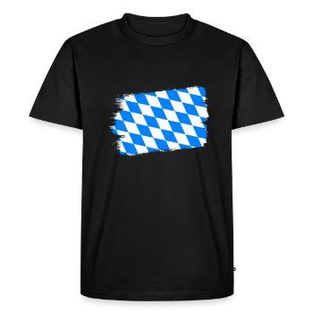 Bavaria Flag Used Look Bavarian Flag Vintage - Men's Premium Organic T-Shirt - black - Front - Nico (187cm)
