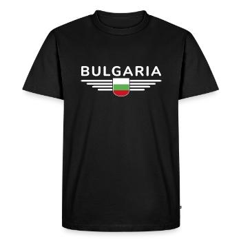 Bulgaria Design – L’amour de la culture - T-shirt Premium bio Homme - noir - Devant - Nico (187cm)
