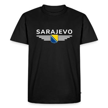 Sarajevo Bosnia Fan T-Shirt - Men's Premium Organic T-Shirt - black - Front - Nico (187cm)