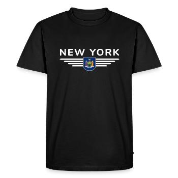 T-shirt de supporter de New York – Parfait pour les fans ! - T-shirt Premium bio Homme - noir - Devant - Nico (187cm)