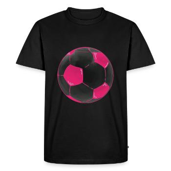 Football Rose Noir Football Autocollant - T-shirt Premium bio Homme - noir - Devant - Nico (187cm)