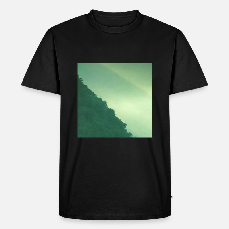 Bergwald - Männer Premium Bio T-Shirt - Schwarz