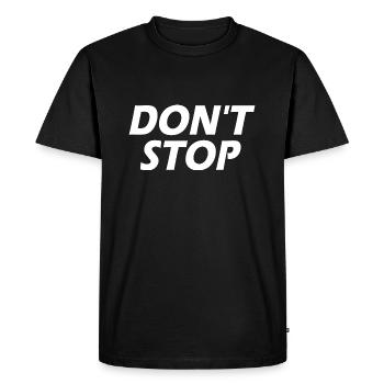 Dont stop - T-shirt Premium bio Homme - noir - Devant - Nico (187cm)