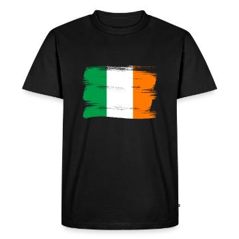 Ireland Flag Vintage Irish Flag Dublin - Men's Premium Organic T-Shirt - black - Front - Nico (187cm)