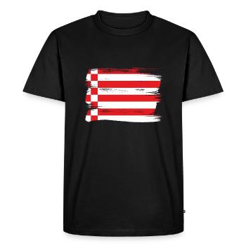 Drapeau de Brême Drapeau de Brême - T-shirt Premium bio Homme - noir - Devant - Nico (187cm)