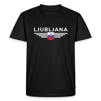 Design tendance de Ljubljana - T-shirt Premium bio Homme - noir - Devant - Nico (187cm)