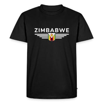 Zimbabwe T-shirt for Africa fans - Men's Premium Organic T-Shirt - black - Front - Nico (187cm)