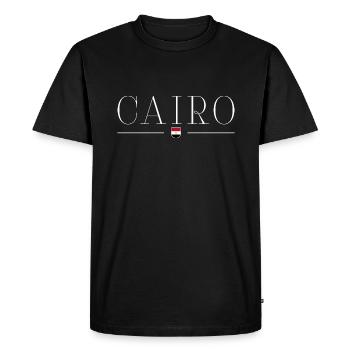 Cairo T-Shirt Outfit Design - T-shirt Premium bio Homme - noir - Devant - Nico (187cm)
