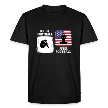 joueur de football américain - T-shirt Premium bio Homme - noir - Devant - Nico (187cm)