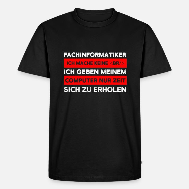 Fachinformatiker Beruf Coder Geschenk - Männer Premium Bio T-Shirt - Schwarz