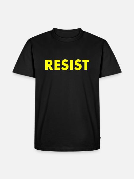 Resist - Men's Premium Organic T-Shirt - black