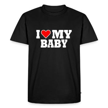 I love my baby - T-shirt Premium bio Homme - noir - Devant - Nico (187cm)