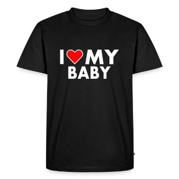 I love my baby - T-shirt Premium bio Homme - noir - Devant - Nico (187cm)