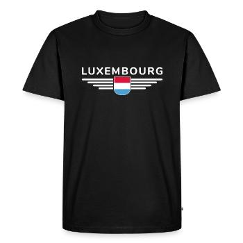 Design de t-shirt luxembourgeois pour les fans - T-shirt Premium bio Homme - noir - Devant - Nico (187cm)