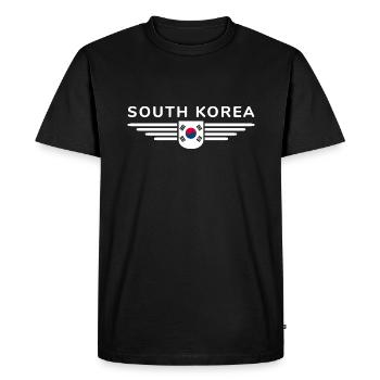 J’aime la Corée du Sud Design T-shirt Outfit - T-shirt Premium bio Homme - noir - Devant - Nico (187cm)