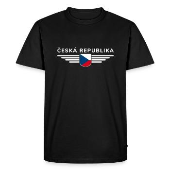 J’aime la République tchèque T-shirt Outfit Design - T-shirt Premium bio Homme - noir - Devant - Nico (187cm)