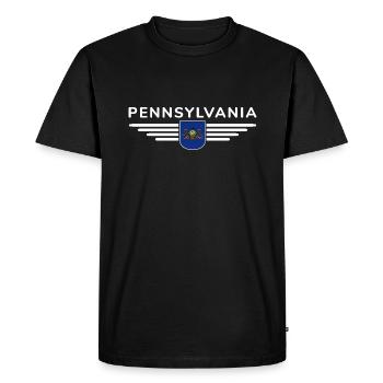 T-shirt de supporter de Pennsylvanie – Parfait pour les fans - T-shirt Premium bio Homme - noir - Devant - Nico (187cm)