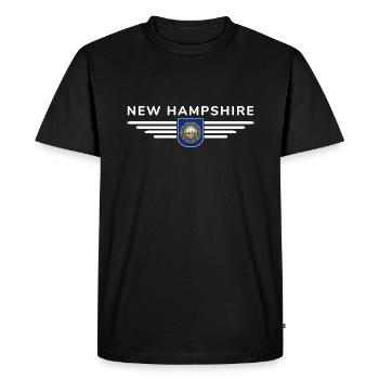 New Hampshire Fan T-Shirt – Must-have! - Men's Premium Organic T-Shirt - black - Front - Nico (187cm)