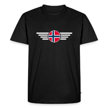 Norway T-Shirt: Nordic Style - Men's Premium Organic T-Shirt - black - Front - Nico (187cm)