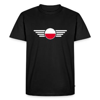 T-shirt de style polonais - T-shirt Premium bio Homme - noir - Devant - Nico (187cm)