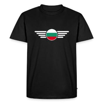 Bulgarie Style Design T-shirt - T-shirt Premium bio Homme - noir - Devant - Nico (187cm)