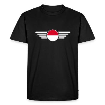 T-shirt design de style indonésien - T-shirt Premium bio Homme - noir - Devant - Nico (187cm)