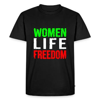 Women life freedom iran - Men's Premium Organic T-Shirt - black - Front - Nico (187cm)