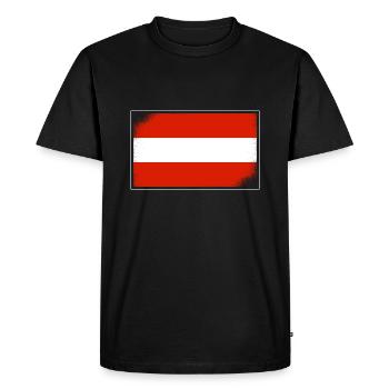Austria Flag Austria Austrian Flag AT - Men's Premium Organic T-Shirt - black - Front - Nico (187cm)