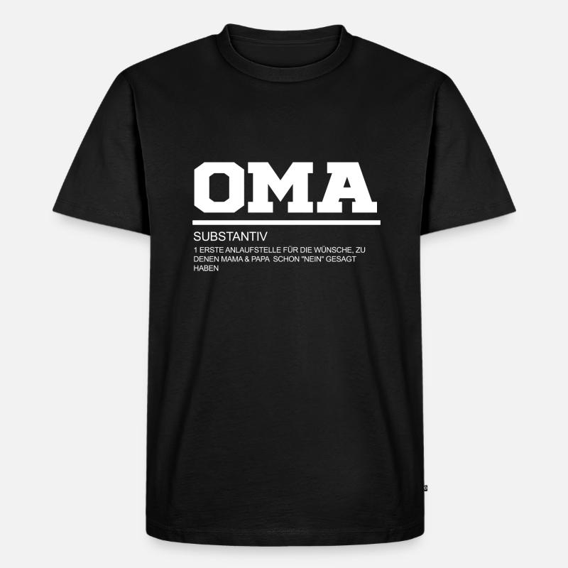 Oma Definition Großmutter Geschenk - Männer Premium Bio T-Shirt - Schwarz