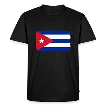 Cuba Drapeau Caraïbes Vacances Cuba Voyage La Havane - T-shirt Premium bio Homme - noir - Devant - Nico (187cm)
