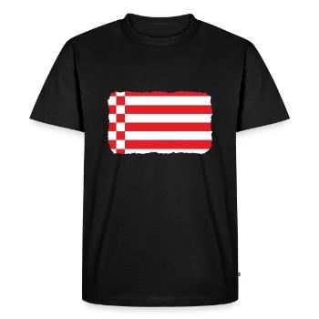 Drapeau de Brême Drapeau de Brême - T-shirt Premium bio Homme - noir - Devant - Nico (187cm)