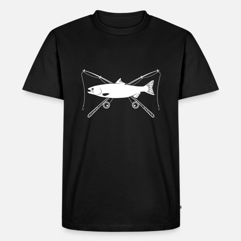 Angeln - Männer Premium Bio T-Shirt - Schwarz