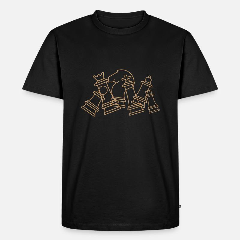 Schach - Männer Premium Bio T-Shirt - Schwarz