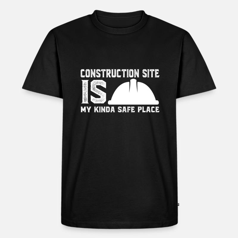 Baustelle Bauherr Geschenk - Männer Premium Bio T-Shirt - Schwarz