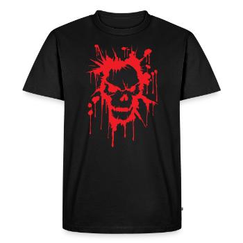 Bloody Skull | Heavy Metal Illustration - Men's Premium Organic T-Shirt - black - Front - Nico (187cm)