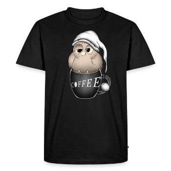Hibou - T-shirt Premium bio Homme - noir - Devant - Nico (187cm)