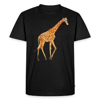 Girafe animaux afrique des animaux désert safari - T-shirt Premium bio Homme - noir - Devant - Nico (187cm)