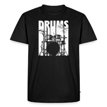 Drummer Drums | Drums drummer gift - Men's Premium Organic T-Shirt - black - Front - Nico (187cm)