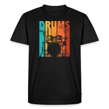 Drummer Drums | Drums drummer gift - Men's Premium Organic T-Shirt - black - Front - Nico (187cm)