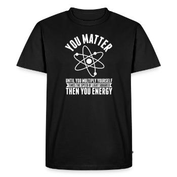 Physics science | Physicist students gifts - Men's Premium Organic T-Shirt - black - Front - Nico (187cm)