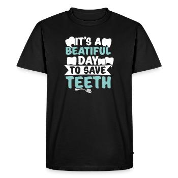 Dentists | Profession dentist dentistry gifts - Men's Premium Organic T-Shirt - black - Front - Nico (187cm)